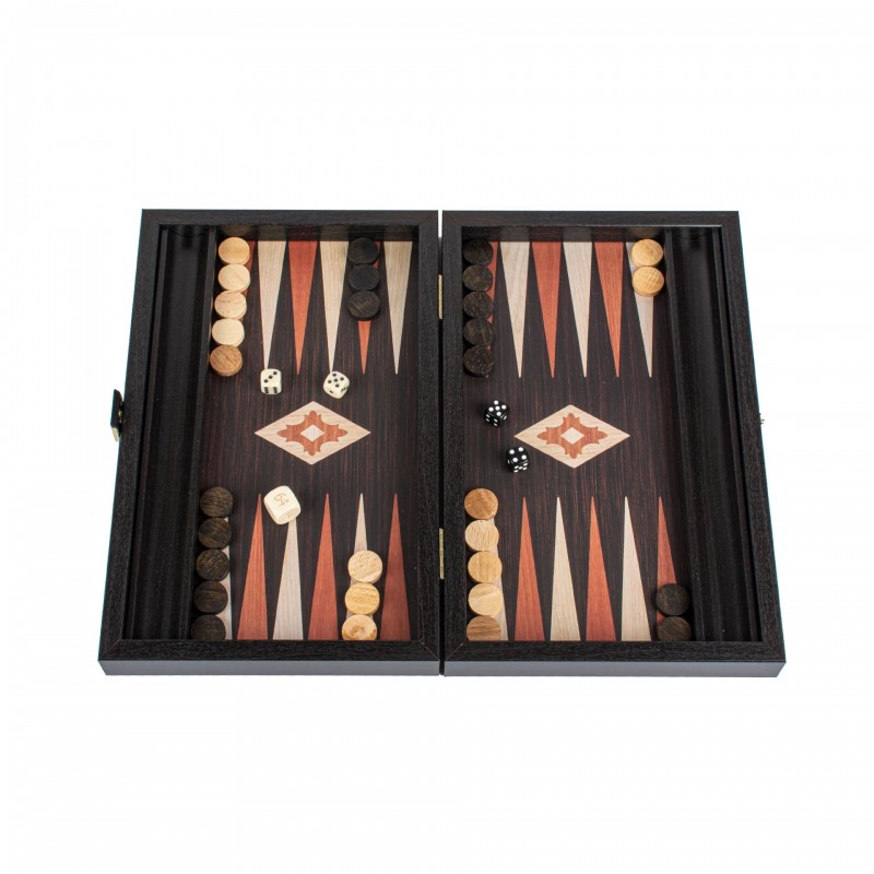 Backgammon set MANOPOULOS Wenge LARGE 48x30 cm