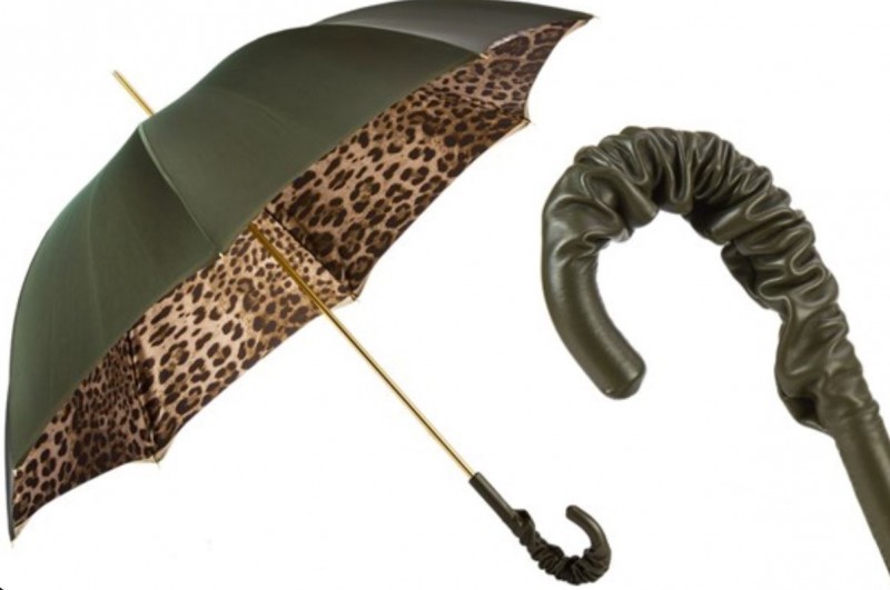 Kišobran Pasotti - Leopard Print Olive Green
