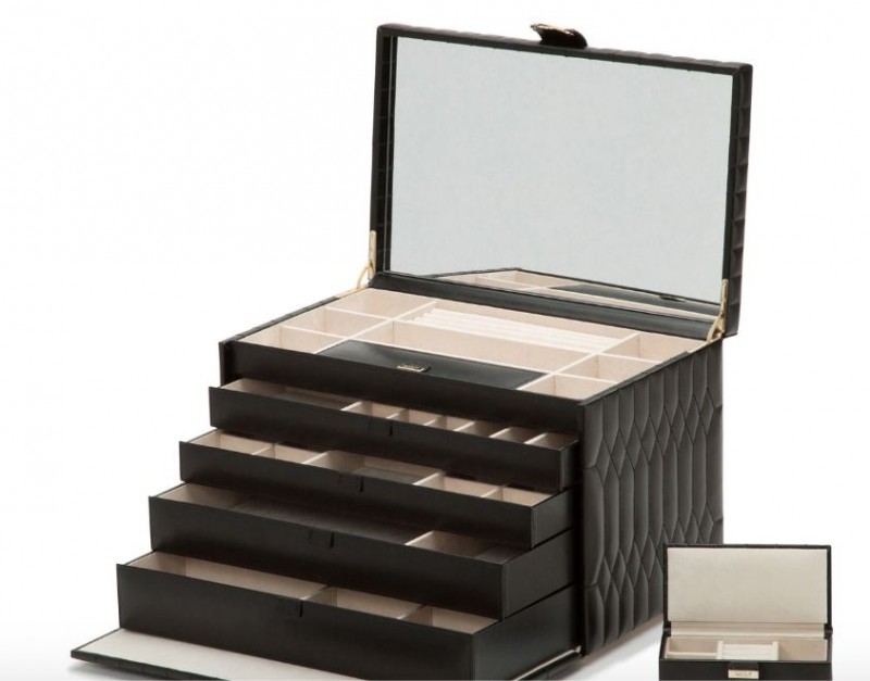 Kutija za nakit WOLF 1834, Caroline Extra Large, crna