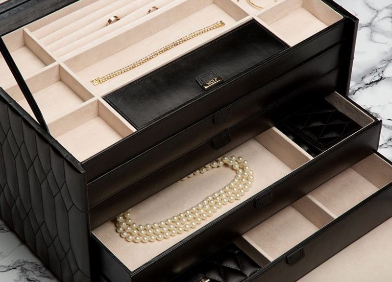 Kutija za nakit WOLF 1834, Caroline Extra Large, crna