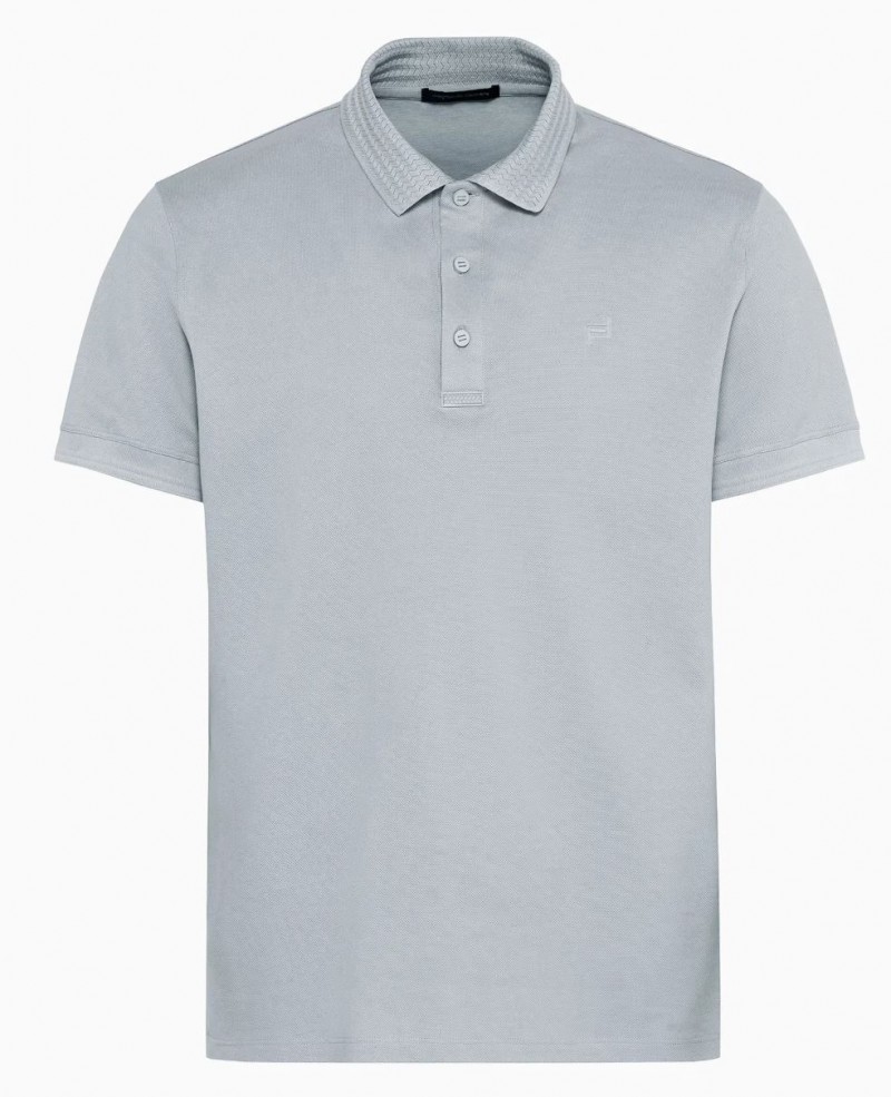 Majica M Tecflex Polo, frozen grey, L