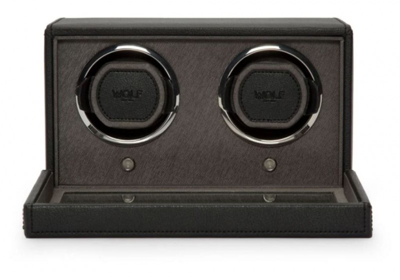 Navijač satova WOLF 1834, Cub Double, crni