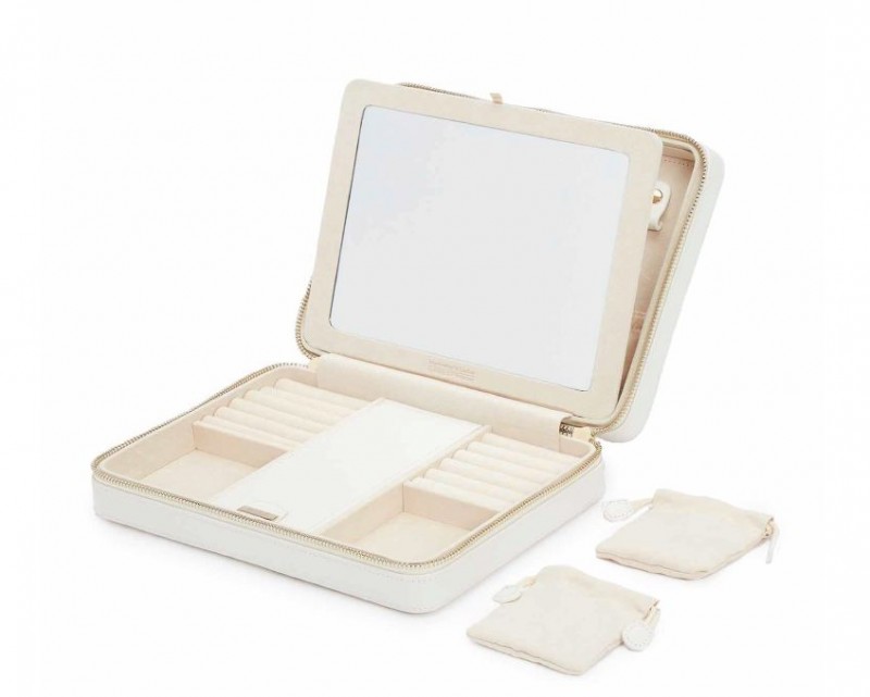 Torbica za nakit WOLF 1834, Maria Large Zip, bijela