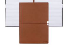 Notebook A5 Elegance Storyline Camel Lined - Hugo Boss