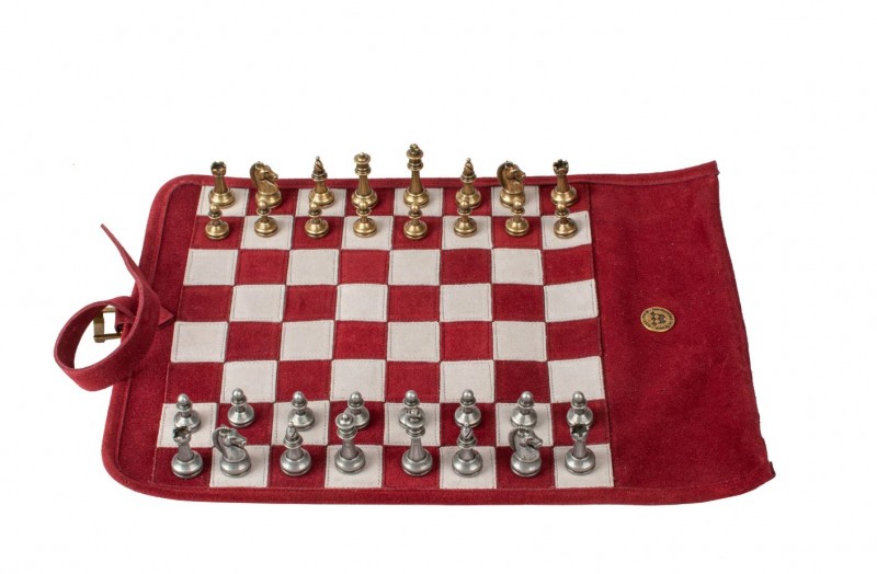 Šah set MANOPOULOS Handmade Travel Size Chess Set with Metal Chess