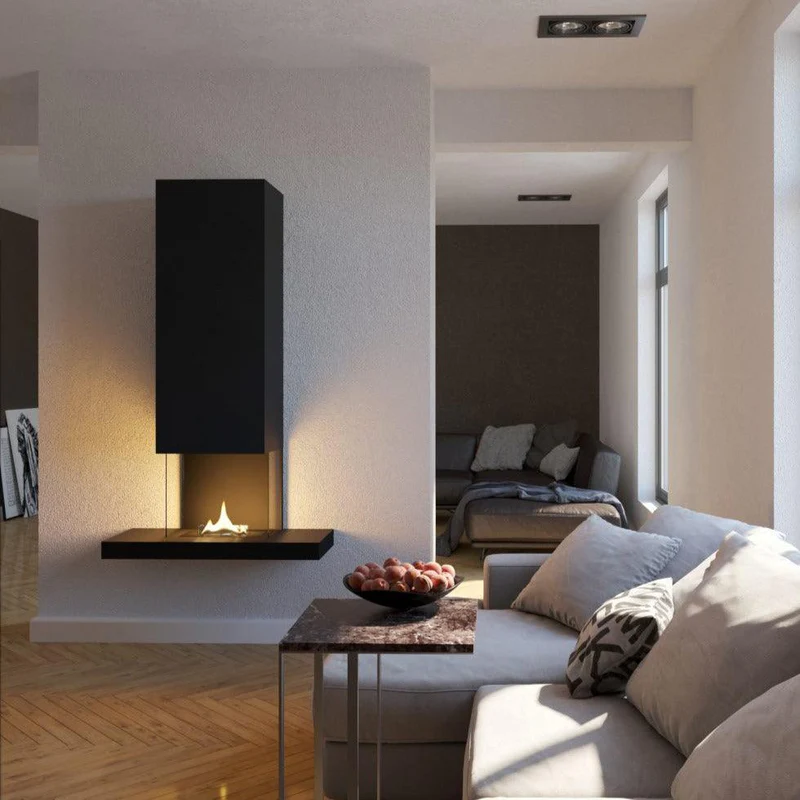 Kamin zidni TF Riff 180, crni