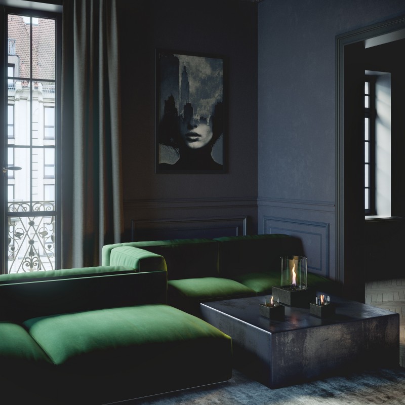 Kamin stolni TF Jasmine, crni